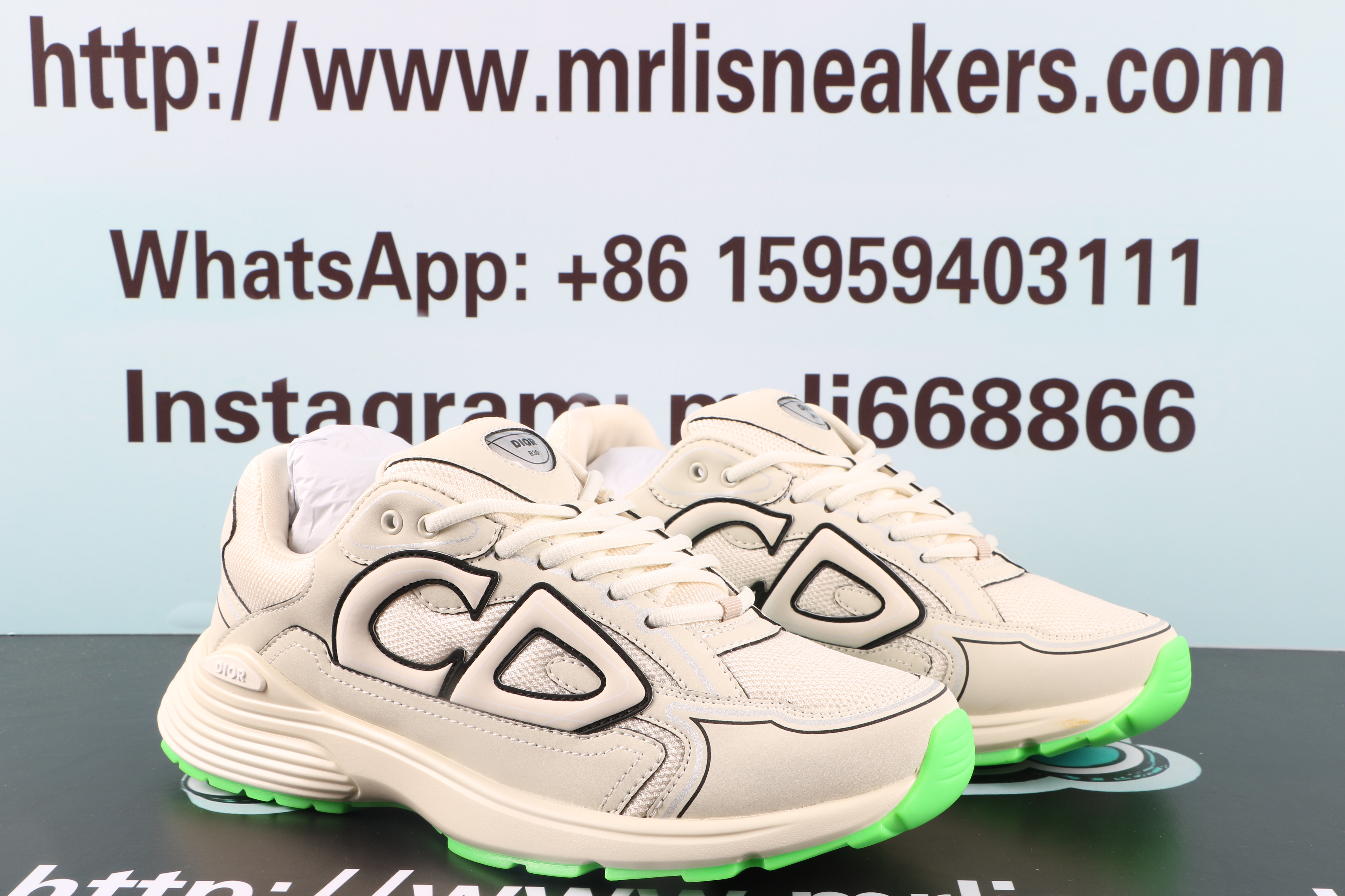Dior B30 Reflective CD30 Cream Green