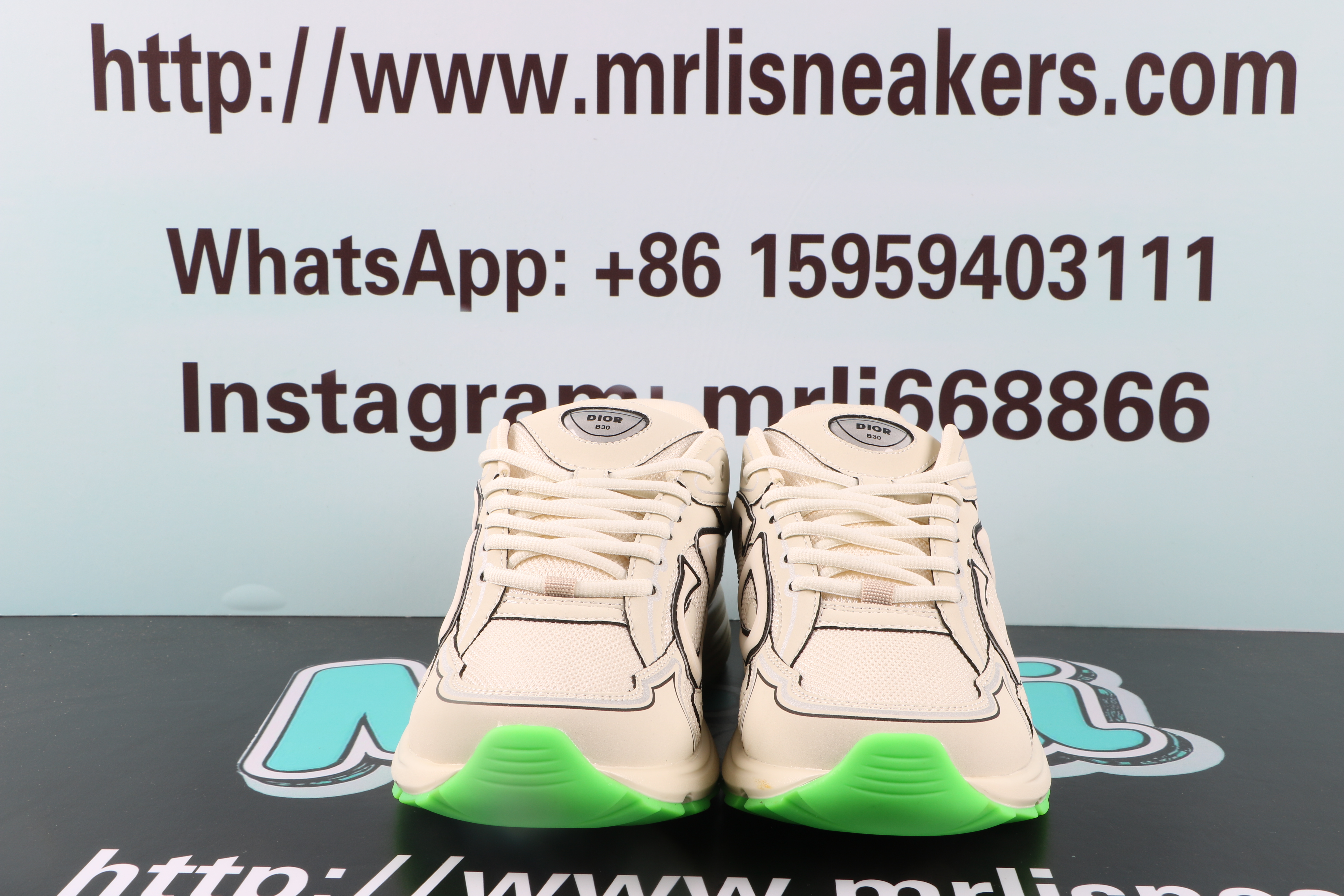 Dior B30 Reflective CD30 Cream Green