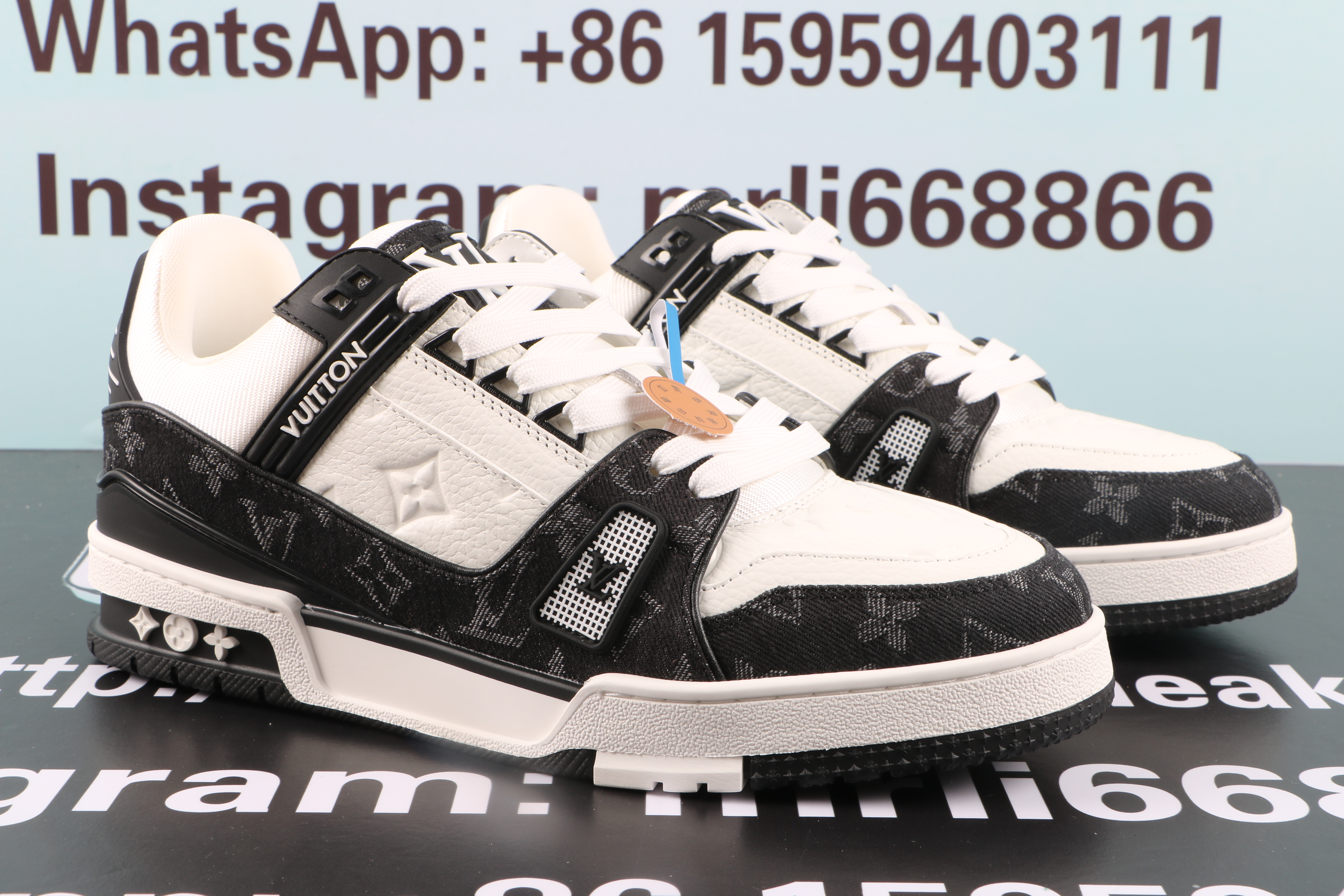 Louis Vuitton LV Trainer WHite Black White