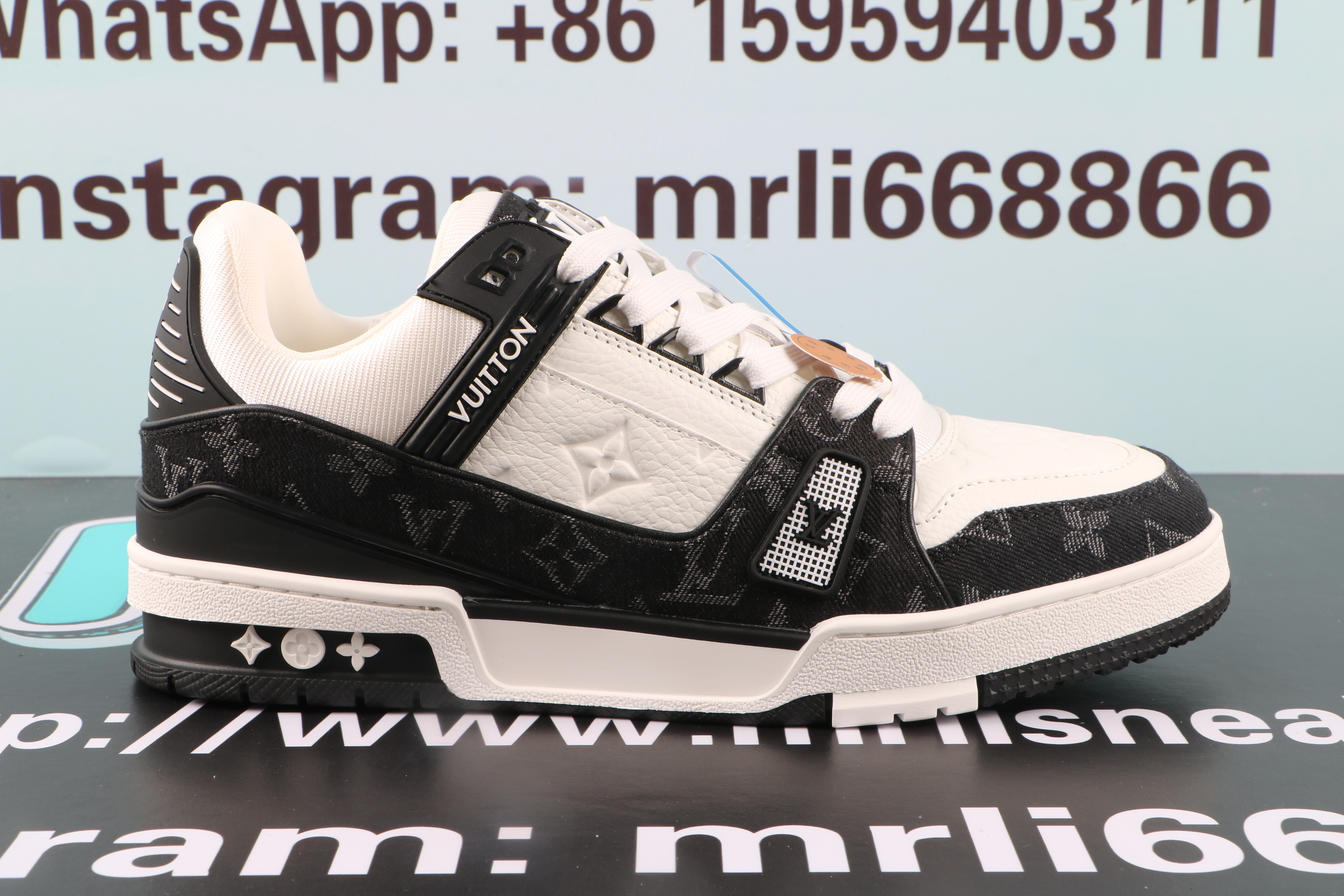 Louis Vuitton LV Trainer WHite Black White