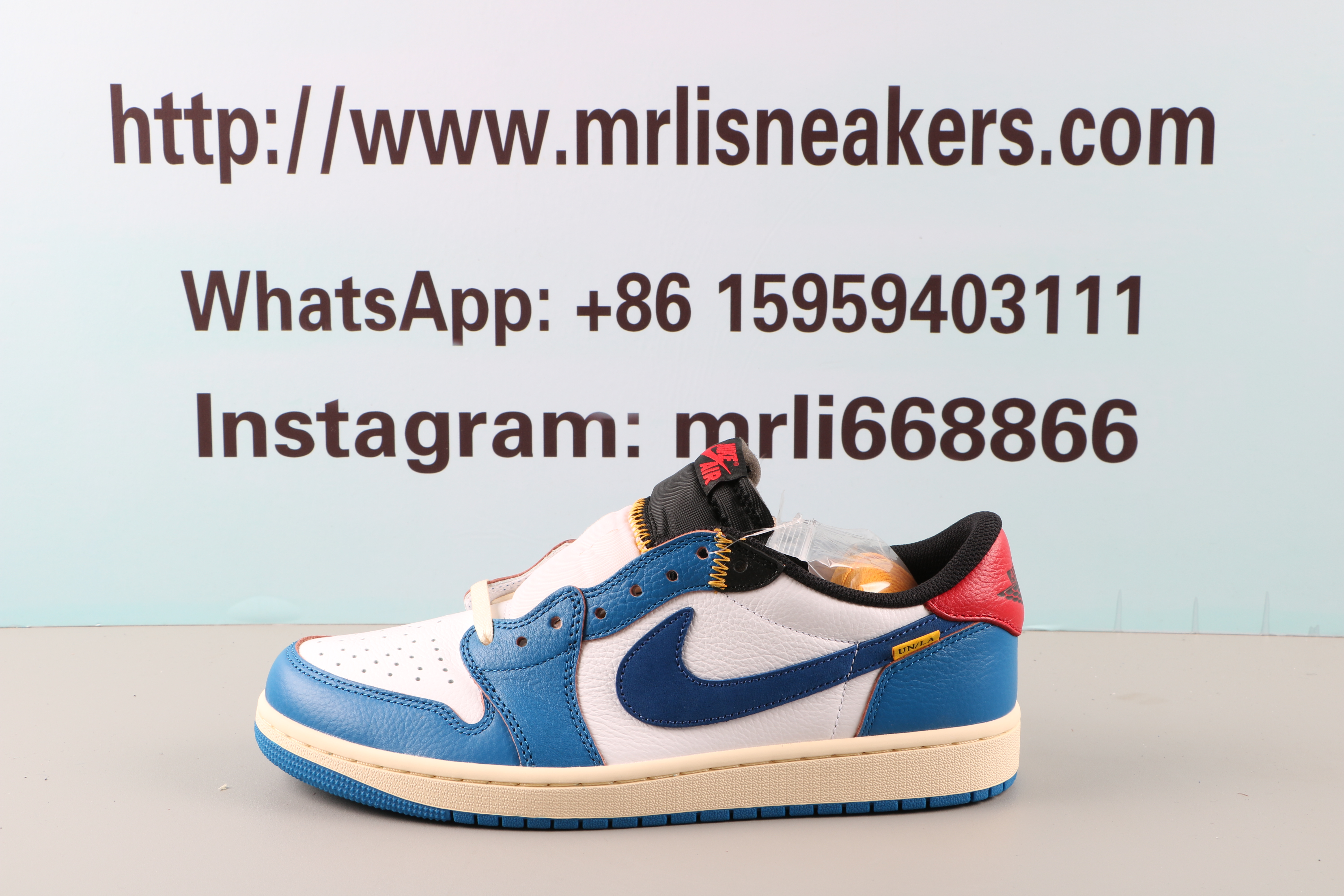 Jordan 1 low Union LA x Travis Scott Storm Blue