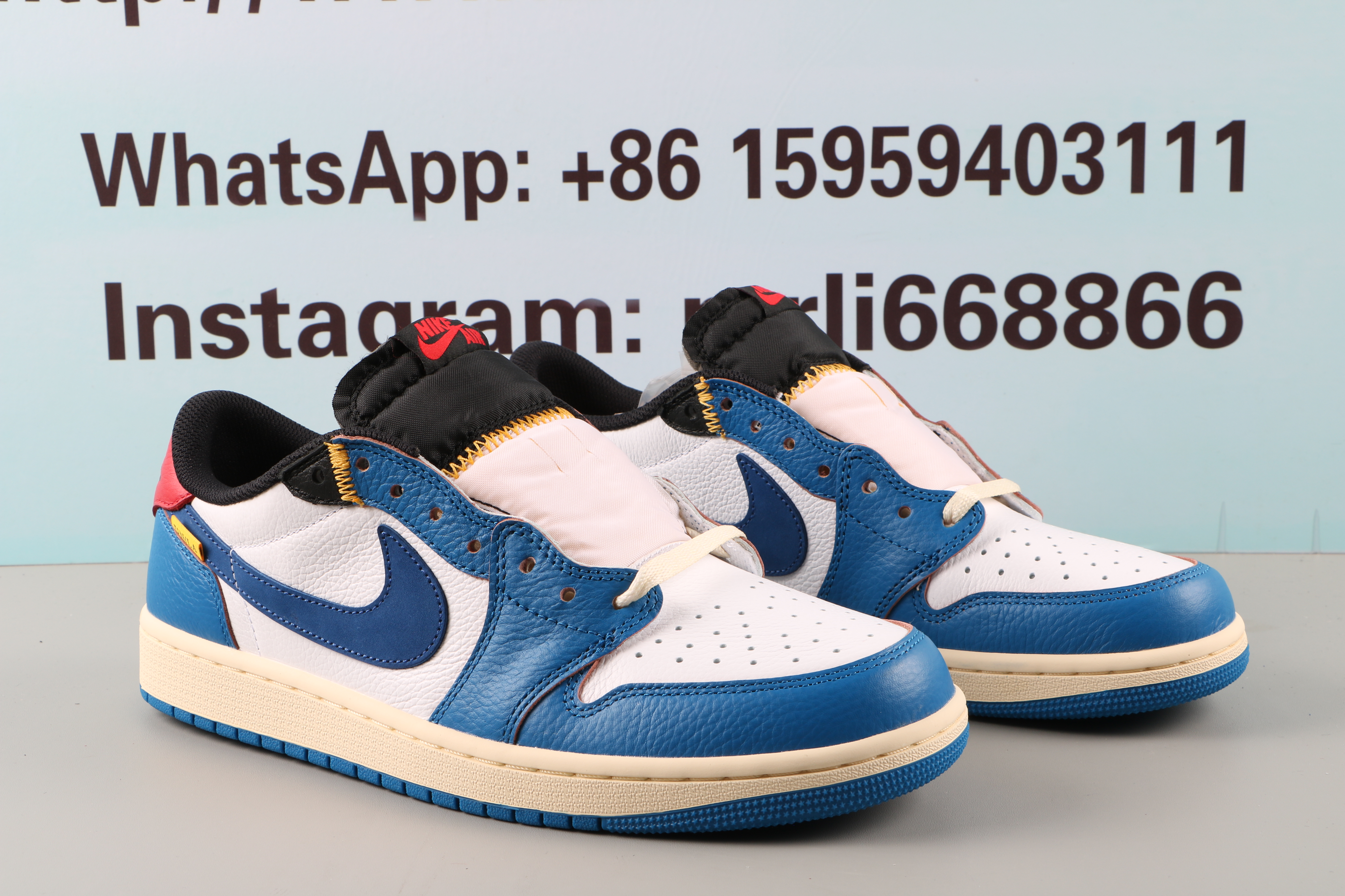 Jordan 1 low Union LA x Travis Scott Storm Blue