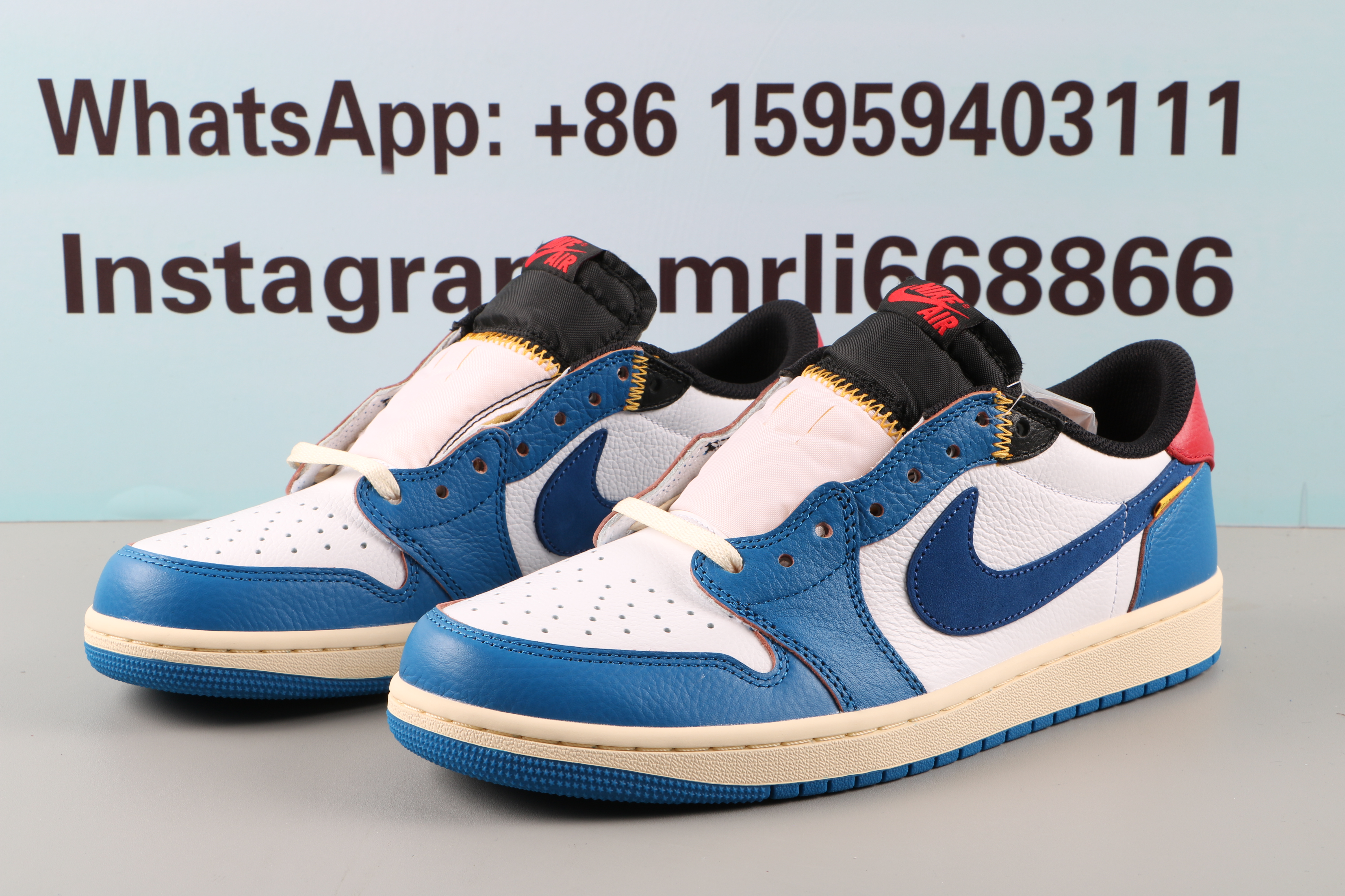 Jordan 1 low Union LA x Travis Scott Storm Blue