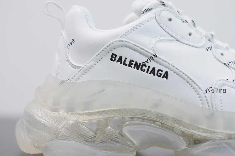 Balenciaga Triple S White Clear Sole Balenciaga Triple S White Clear Sole