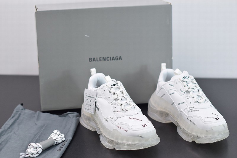 Balenciaga Triple S White Clear Sole Balenciaga Triple S White Clear Sole